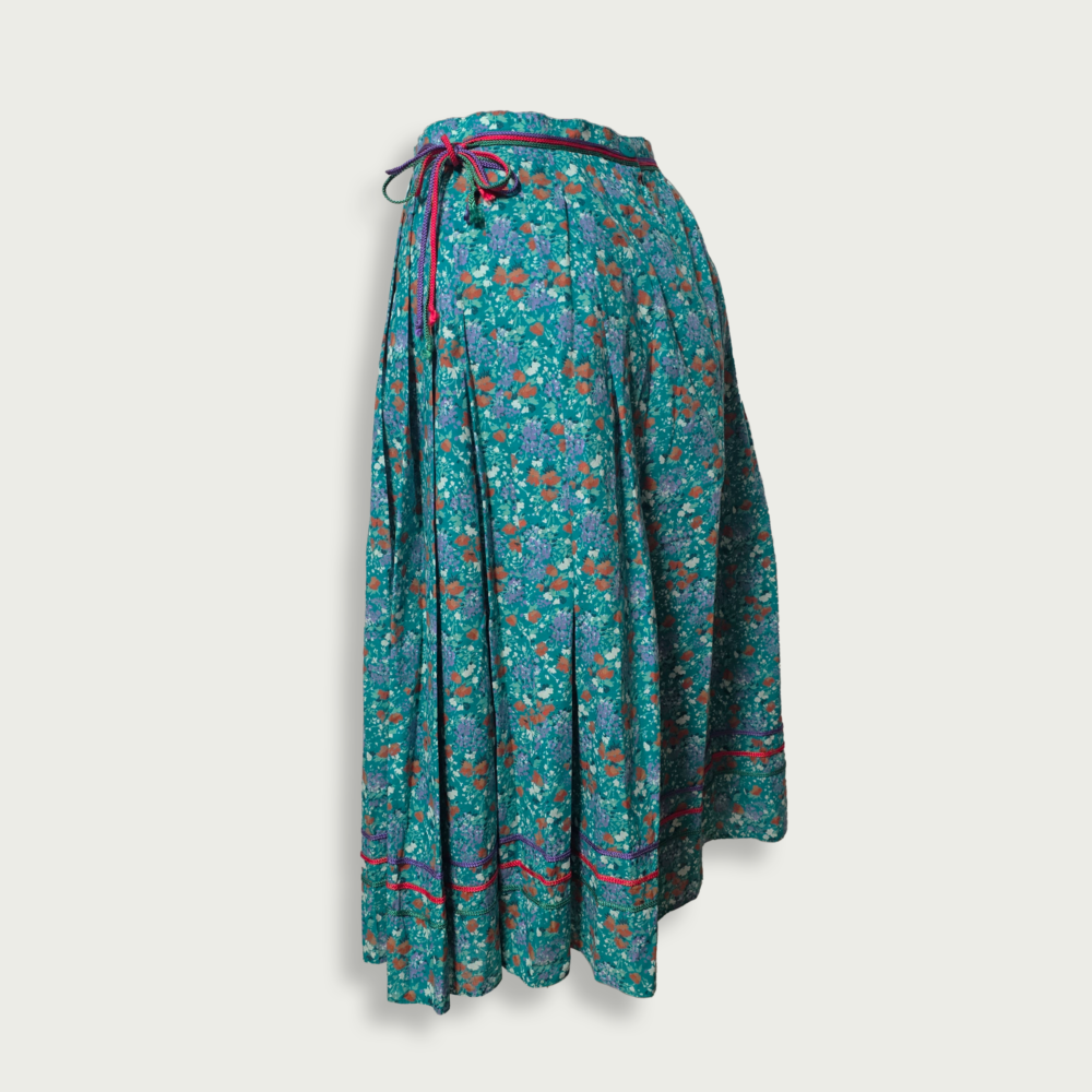 Bardehle green A-line skirt