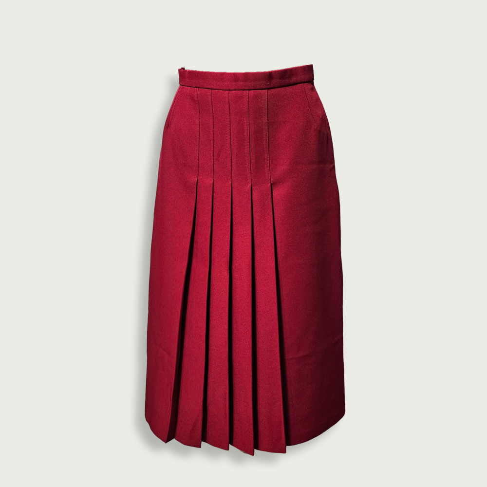 Classic red tennis midi skirt