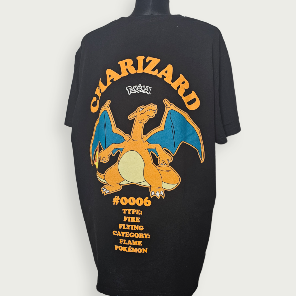 Charizard Graphic Black T-Shirt