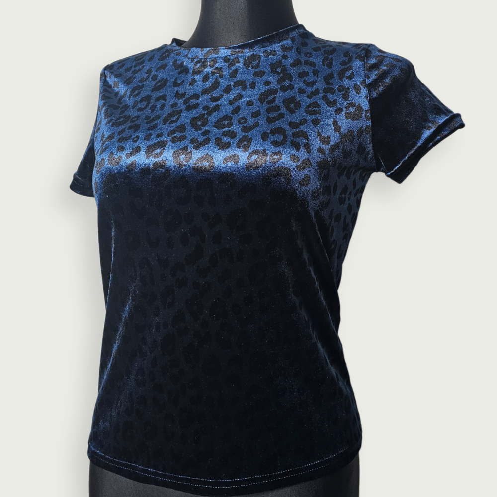 Velvet Leopard Print T-Shirt