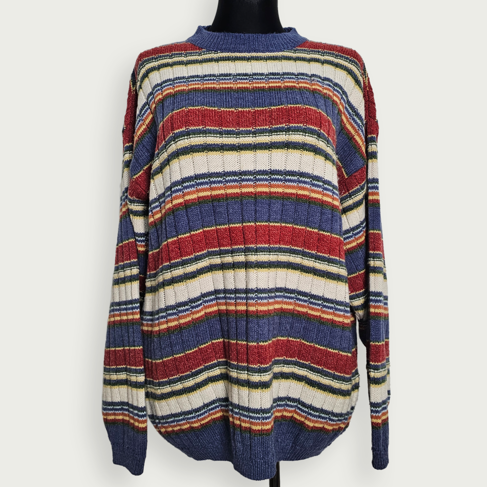 G.B. Company Striped Knit Sweater - 60% Lana, Size M/L