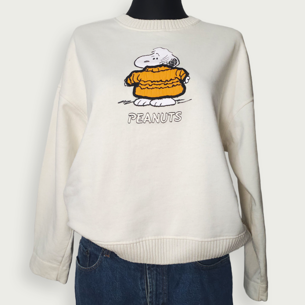 Snoopy Peanuts Cozy Cream Sweatshirt - Relaxed Fit