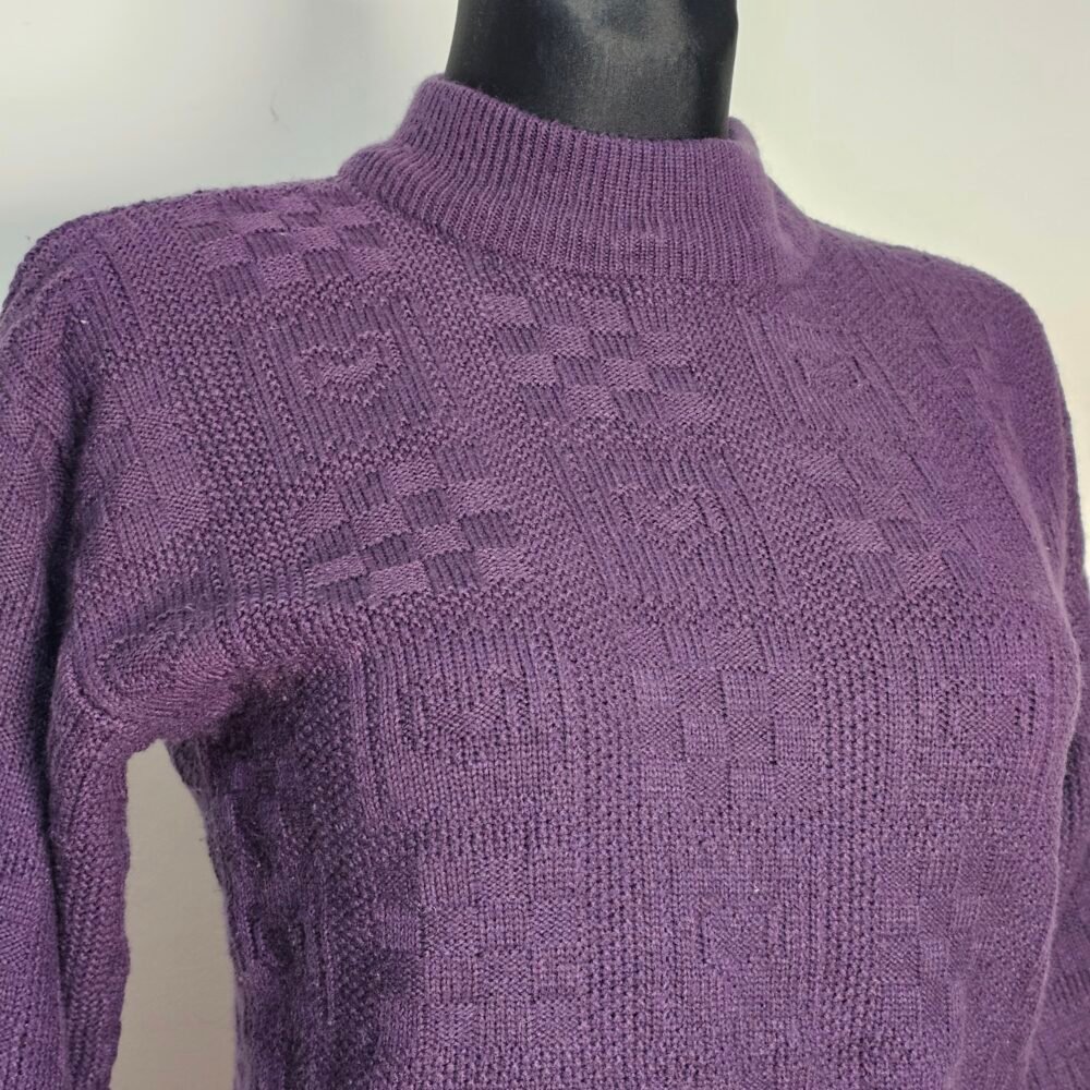 Baxter & Wells Petite Knit Sweater - Purple - Image 2