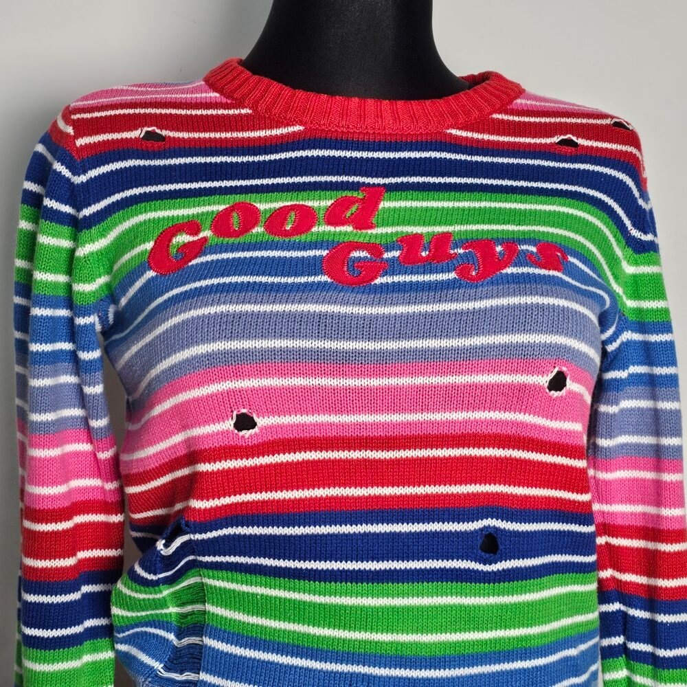 Chucky Striped Cotton-Acrylic Sweater - Image 2