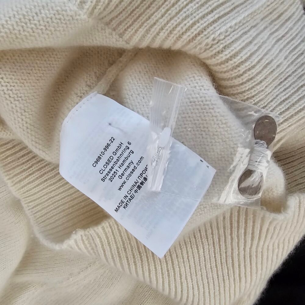 Closed 100% Cashmere Cream Cardigan Sweater - Image 8