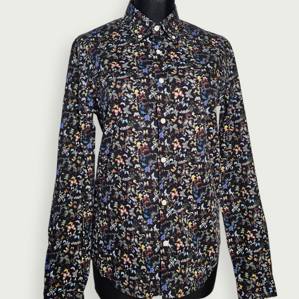 Robbie Moor Butterfly Print 100% Cotton Shirt