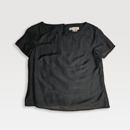 Momenti black cotton-silk blend blouse